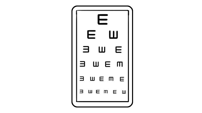 测眼睛的视力表简笔画图片