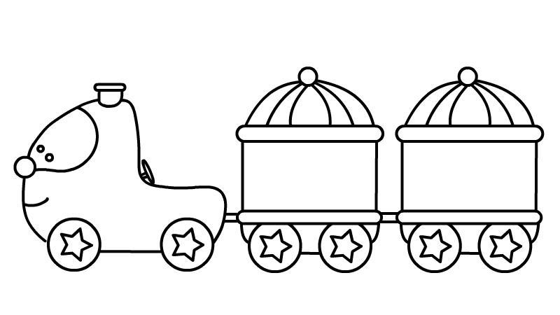 火车车厢简笔画 简单图片