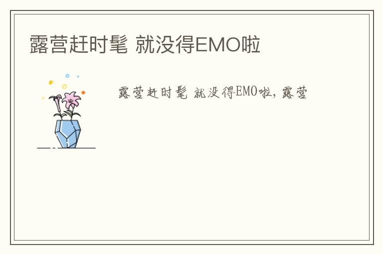 露营赶时髦 就没得EMO啦