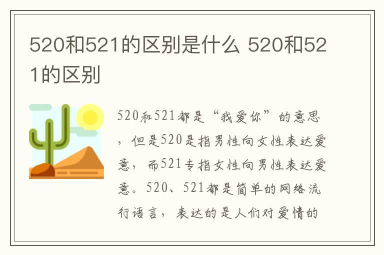 520和521的区别是什么 520和521的区别