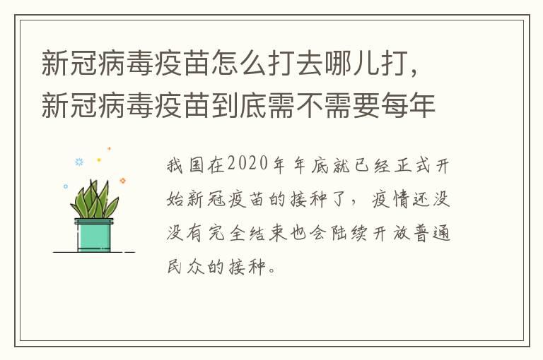 新冠病毒疫苗怎么打去哪儿打，新冠病毒疫苗到底需不需要每年接种